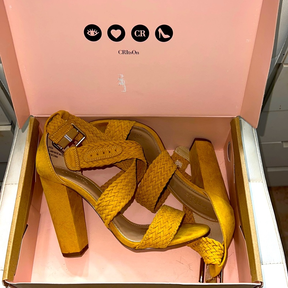 Mustard yellow heels